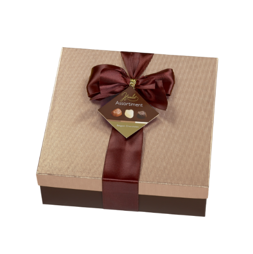 Picture of Belgian Chocolates 'Classic' Gift Box with Ribbon - 500gm (Carton of 5 Units)