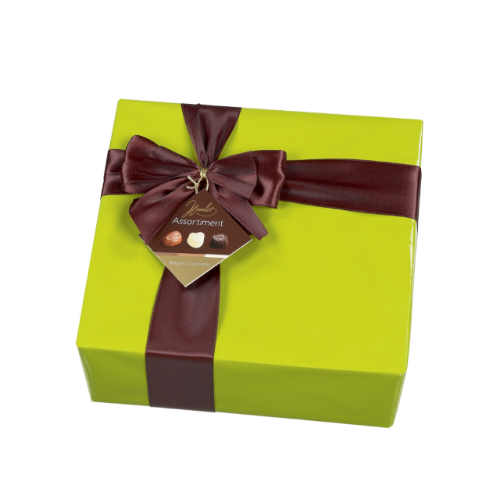 Picture of Belgian Chocolates 'Modern' Gift Box with Ribbon - 500gm (Carton of 5 Units)