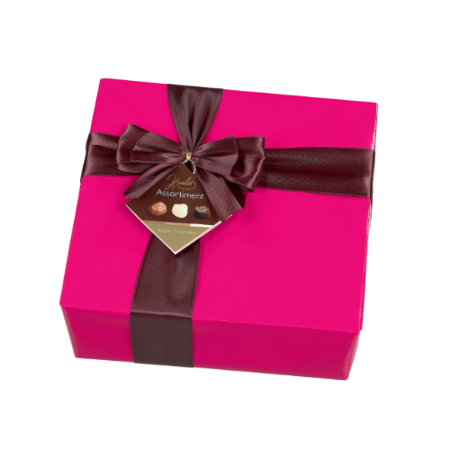 Picture of Belgian Chocolates 'Modern' Gift Box with Ribbon - 500gm (Carton of 5 Units)