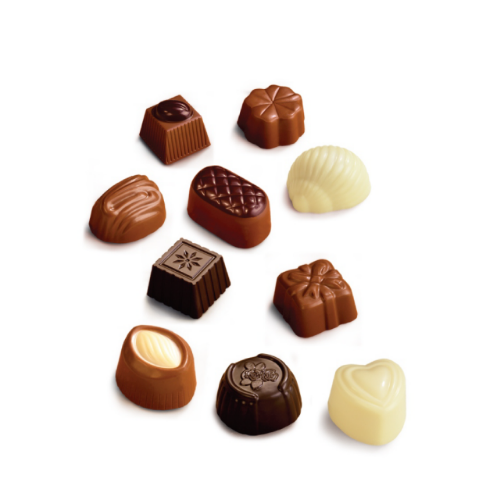 Picture of Belgian Chocolates in Gold Box with Bow - 125gm (Carton of 16 Units)